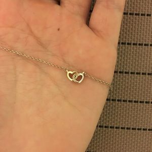 Pandora Silver and Gold heart necklace